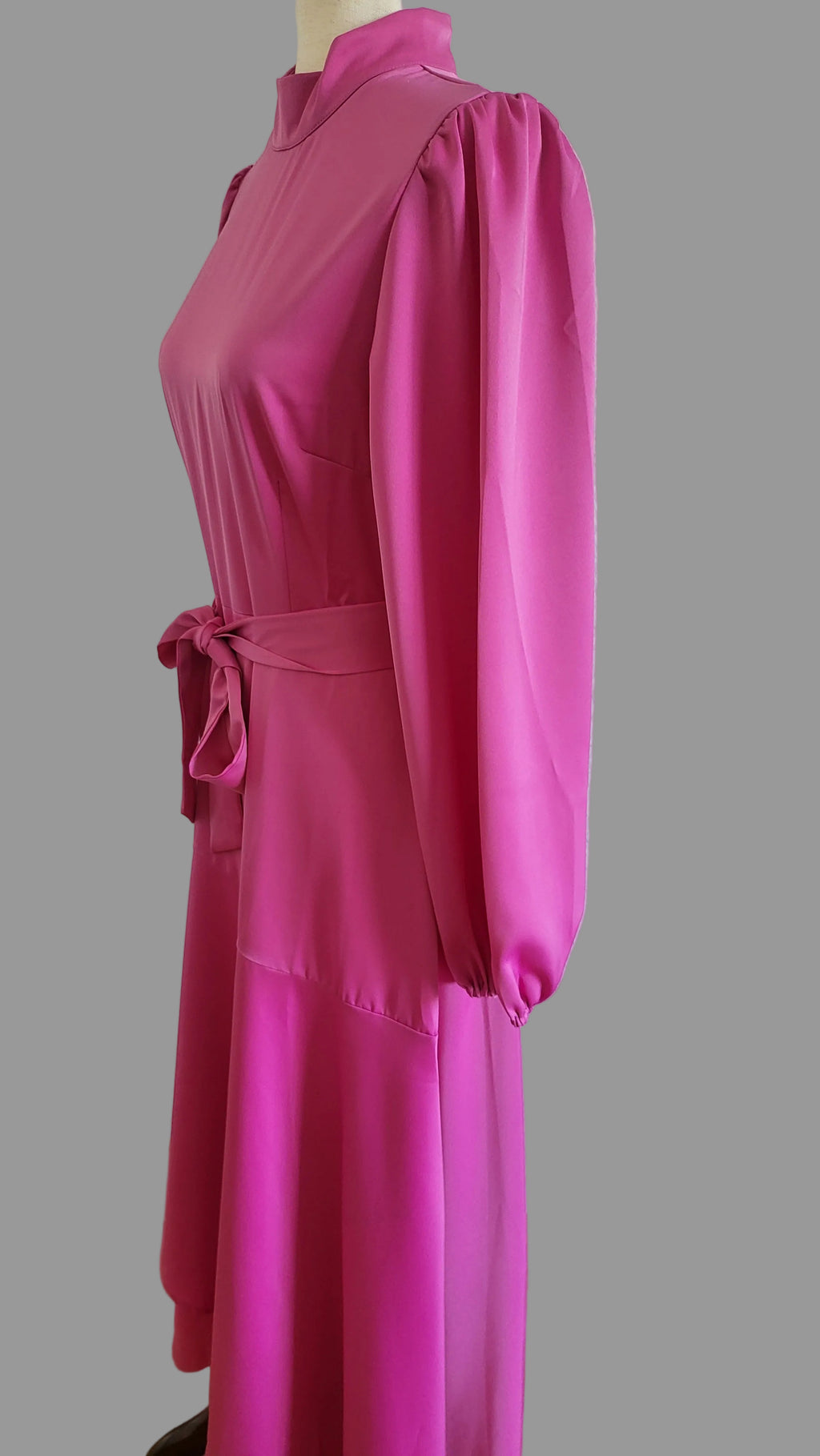 The Layali Dress — Luxe Satin Modest Evening Maxi