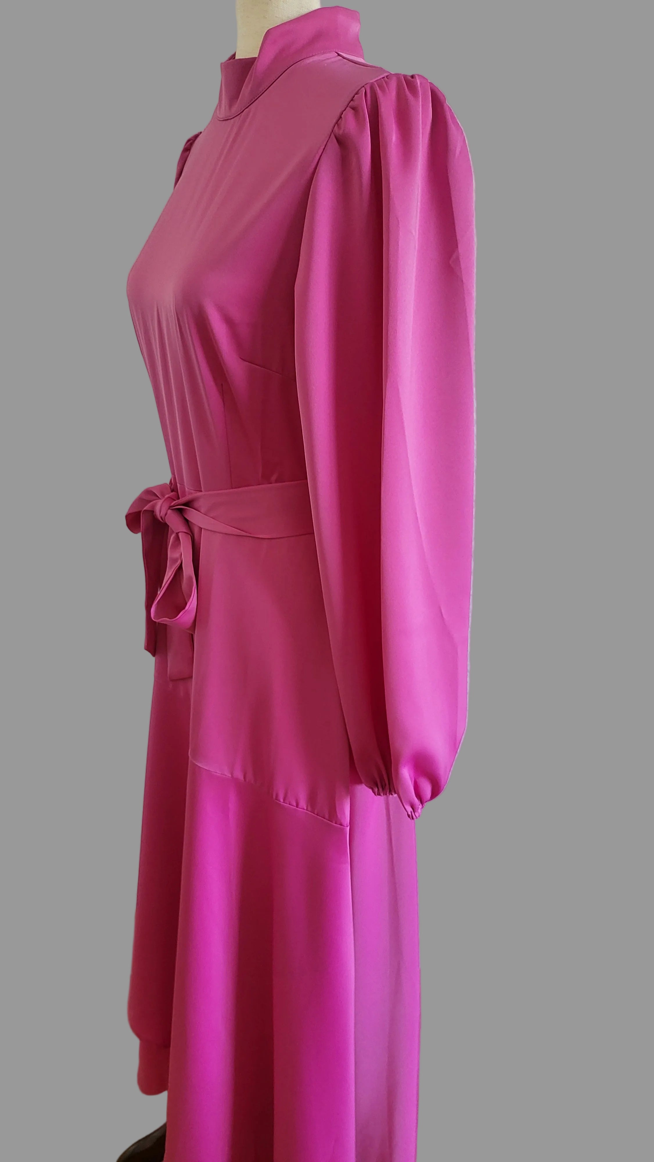 The Layali Dress — Luxe Satin Modest Evening Maxi