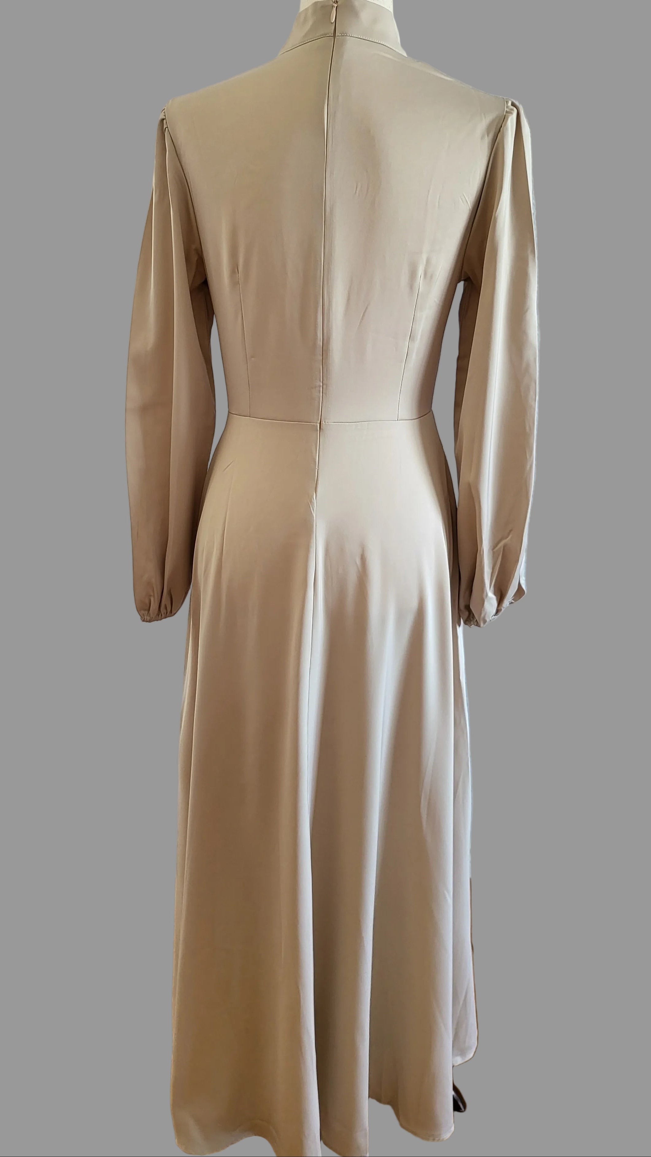 The Layali Dress — Luxe Satin Modest Evening Maxi