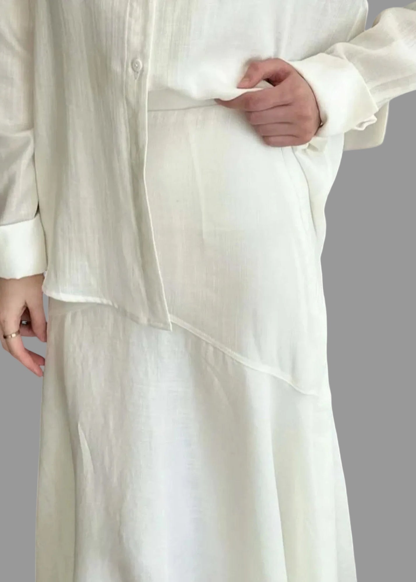 The Sera Set - Shirt & Tiered Maxi Skirt Co-Ord Set