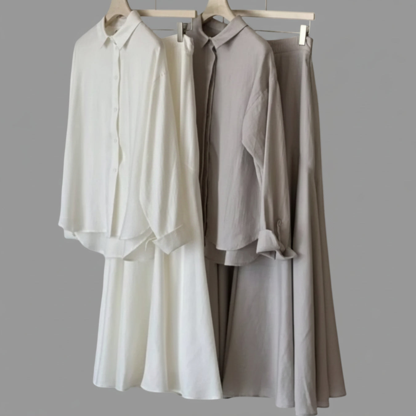 The Sera Set - Shirt & Tiered Maxi Skirt Co-Ord Set