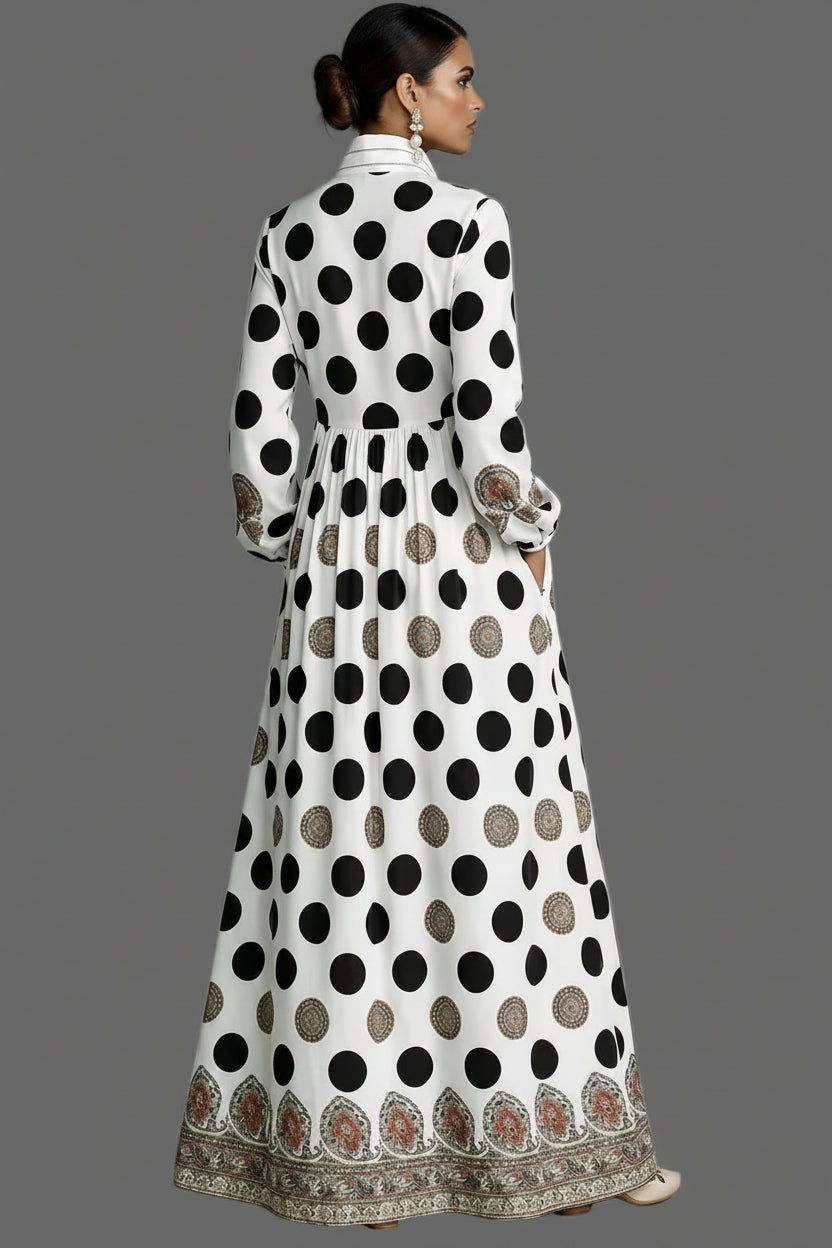 The Marlowe Polka Dot Maxi Dress